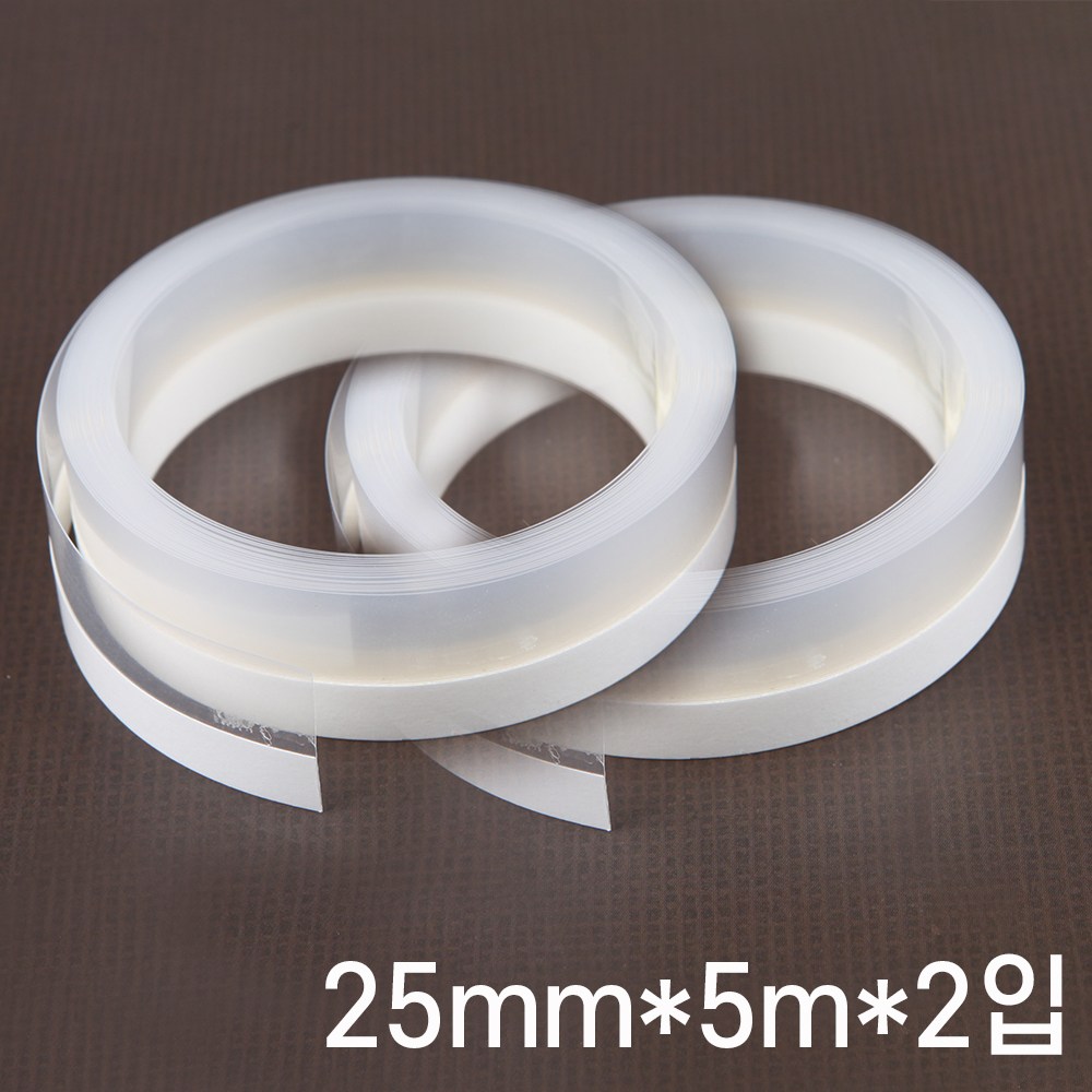 외풍 차단 틈새막이 벌크 투명문풍지 25mm*5m 창문 창틀 현관 바람막이 방풍, 2개 3,900원
