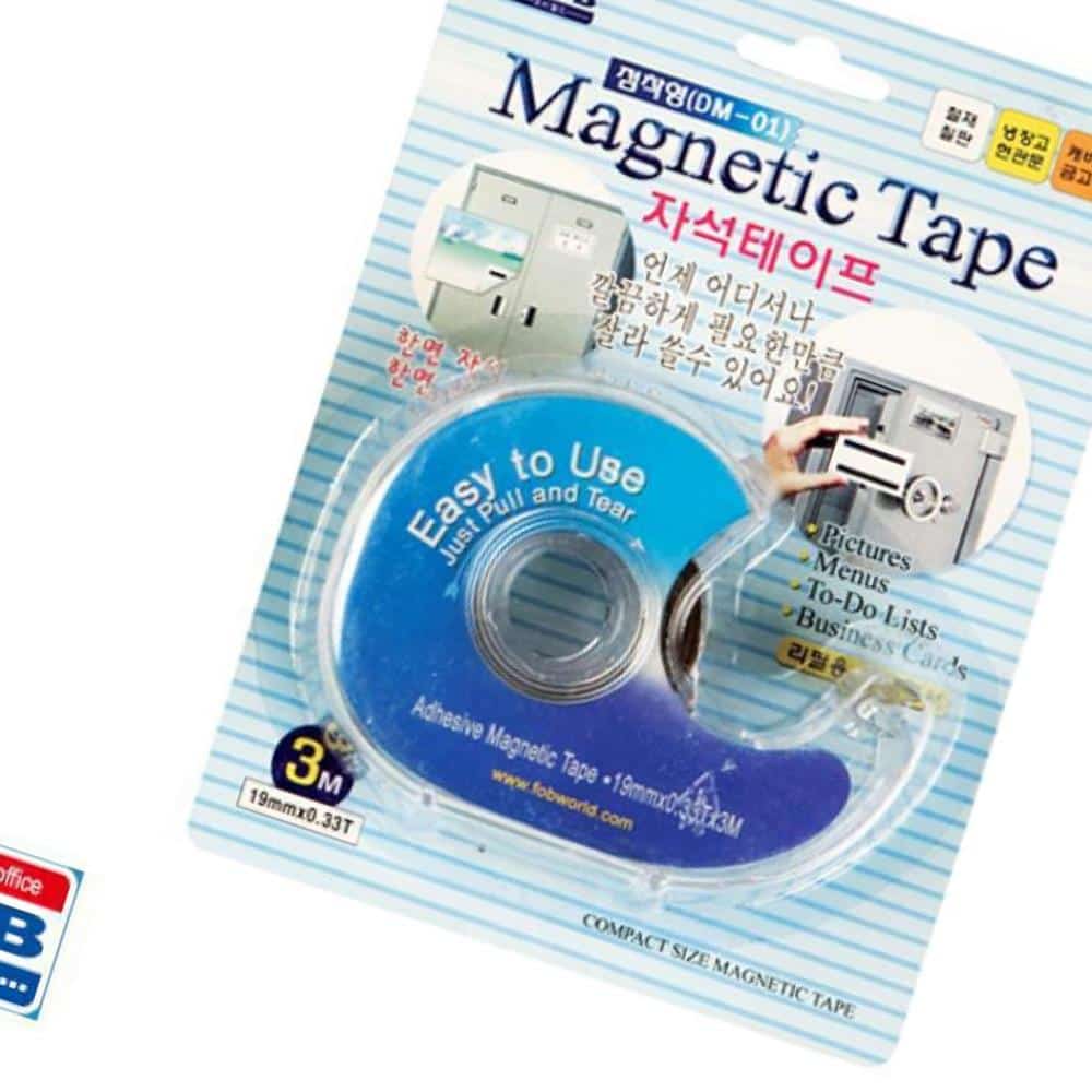 마그넷 테이프 자석테이프 DM-01 19MM X 3M 0.3T 붙이는자석 롤자석테이프, 단일색상, 1개 2,500원