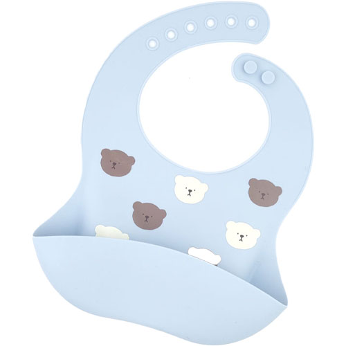 르메이어 실리콘 방수 턱받이, 블루베어, 1개입, 1개 9,100원