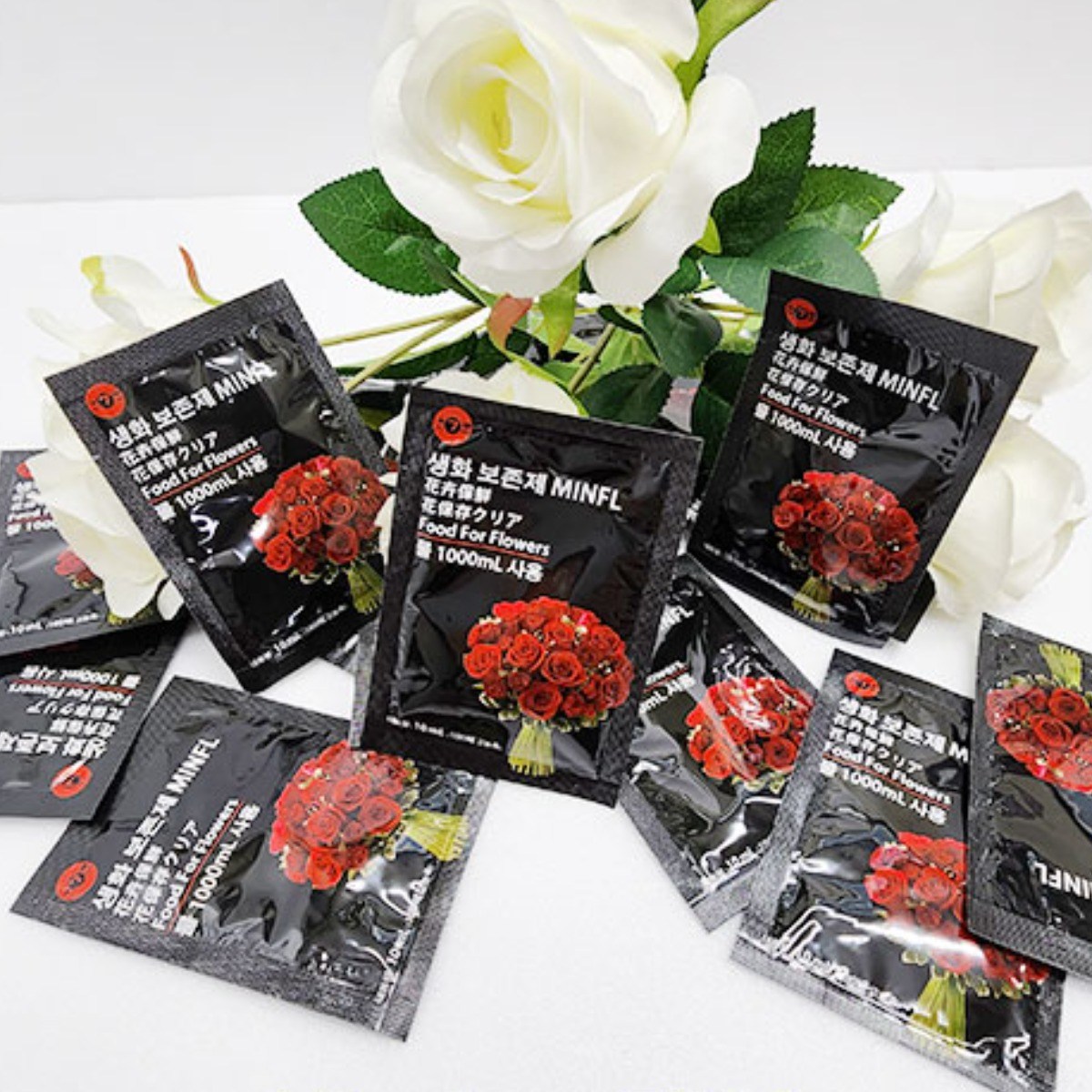 (샤인몰) 절화수명 연장제 NEW 민플(국산) 10m l x 10봉/100배 고농축액/물 1000ml 사용, 50개, 10ml 15,790원