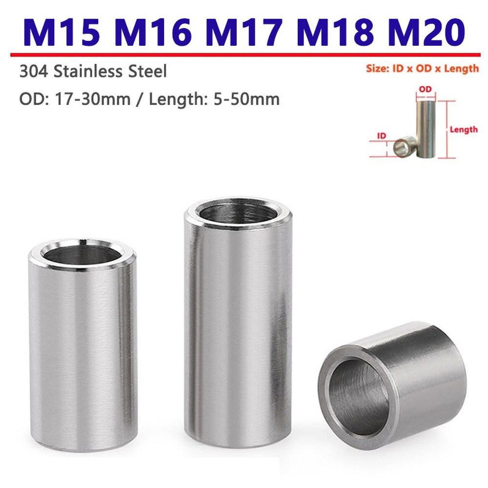 프린 M15 M16 M17 M18 M20 나사산이 없는 304 스테인레스 스틸 부싱 와셔 가스켓 원형 스탠드오프 스페이서 슬리브 OD 17 30mm 25,400원