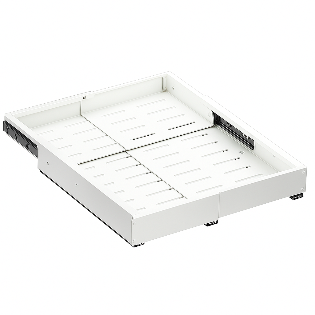 OnB 무타공 4면 확장형 길이조절 슬라이딩 레일 선반, 화이트(White) 32,000원