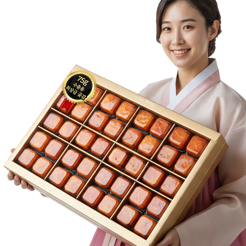 청담감 수출용 씨없는 청도 반건시 곶감 추석 고급 선물세트, 1세트, 3kg 108,900원