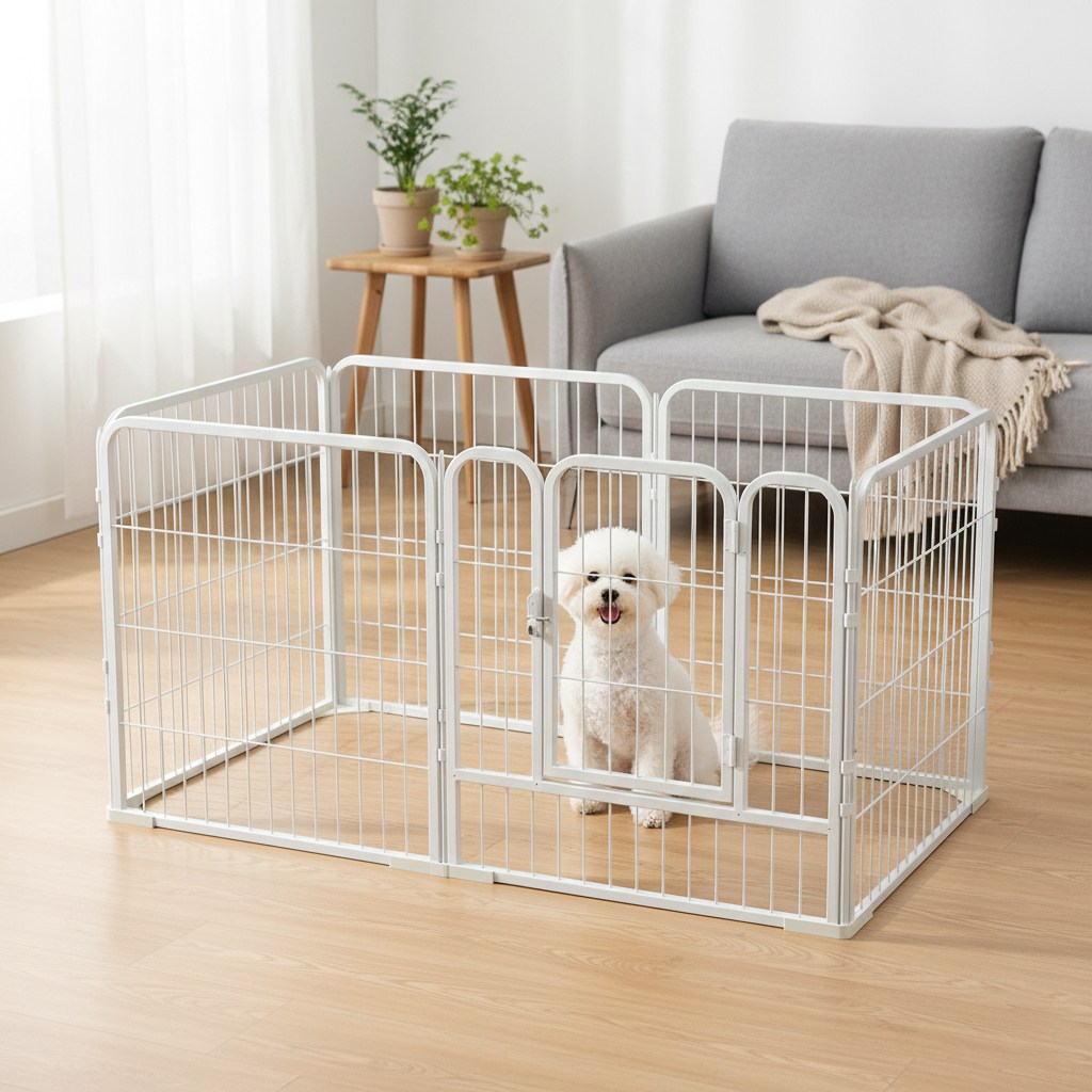 강아지 울타리 애견 펜스 고양이 팬스 케이지, 1개, 화이트 46,900원