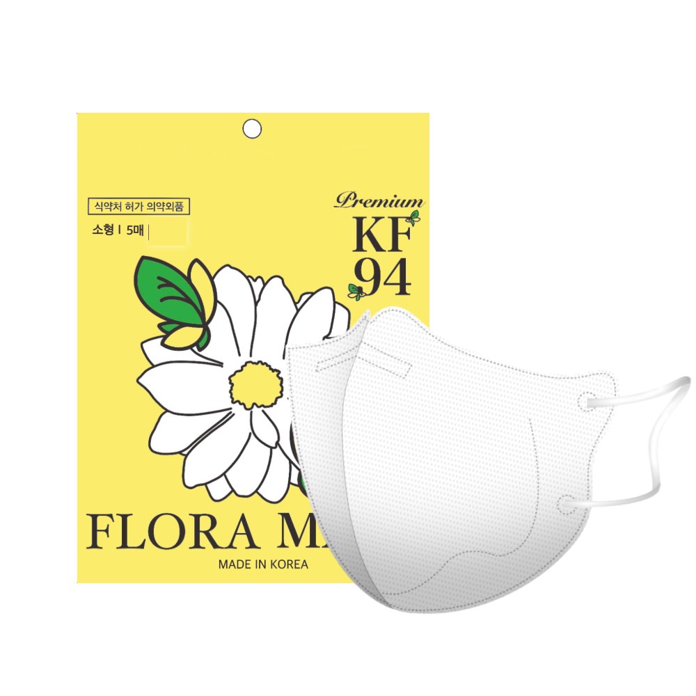 플로라 KF94 국산 새부리형 컬러 마스크 14,400원