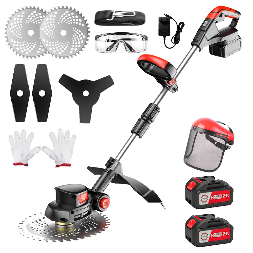 [JSMiT 무선 충전식 예초기 전동 제초기 LED 전력 표시 잔디깎기21V 브러쉬리스 모터 핸드 잔디깍는기계 미니 소형 초경량 휴대용전동 제초기 4000mah배 199,000원