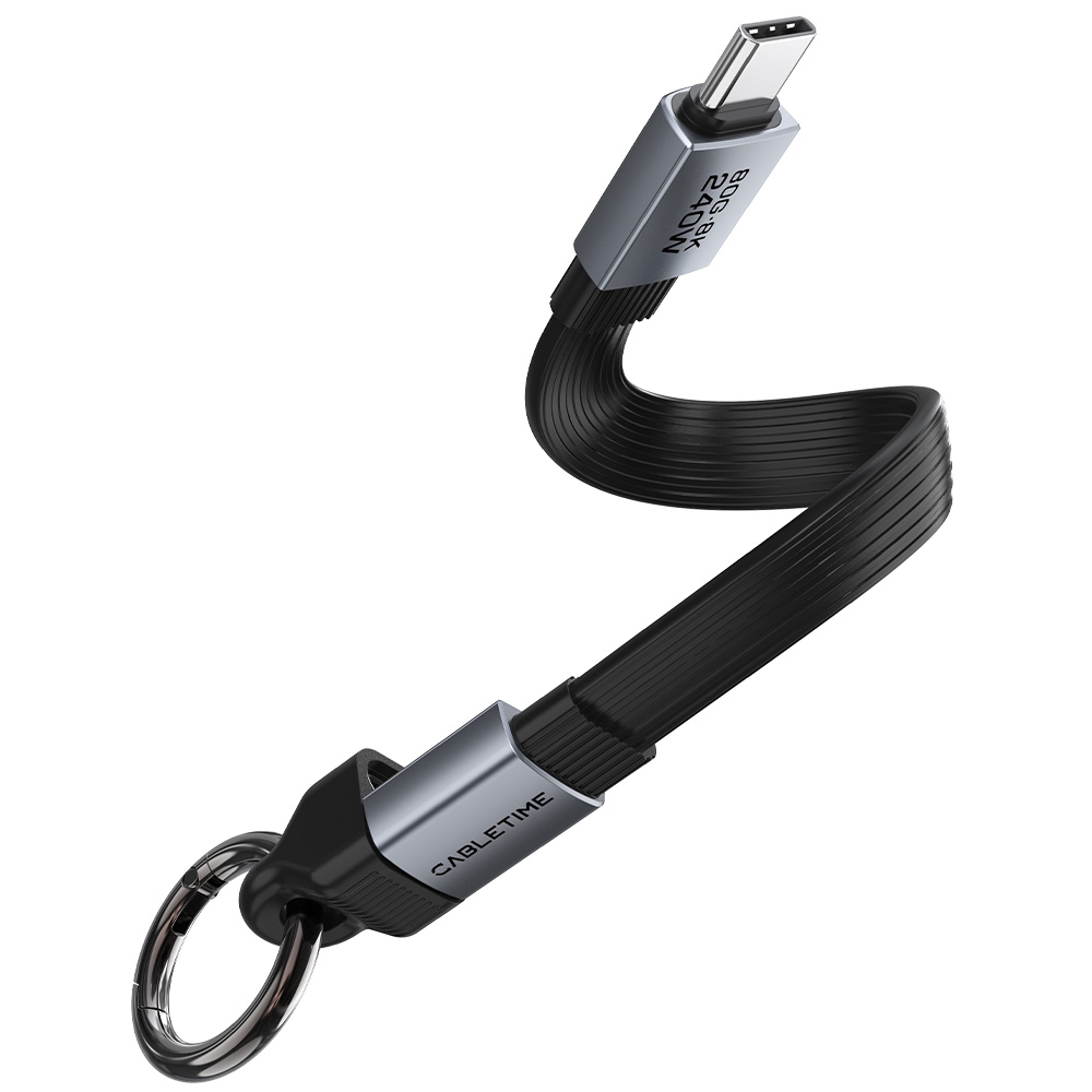 케이블타임 USB4 V2.0 8K 80Gbps 240W C to C타입 플랫 초고속 케이블 썬더볼트 5 4 3 호환, 1개, 혼합색상, 10cm 14,900원