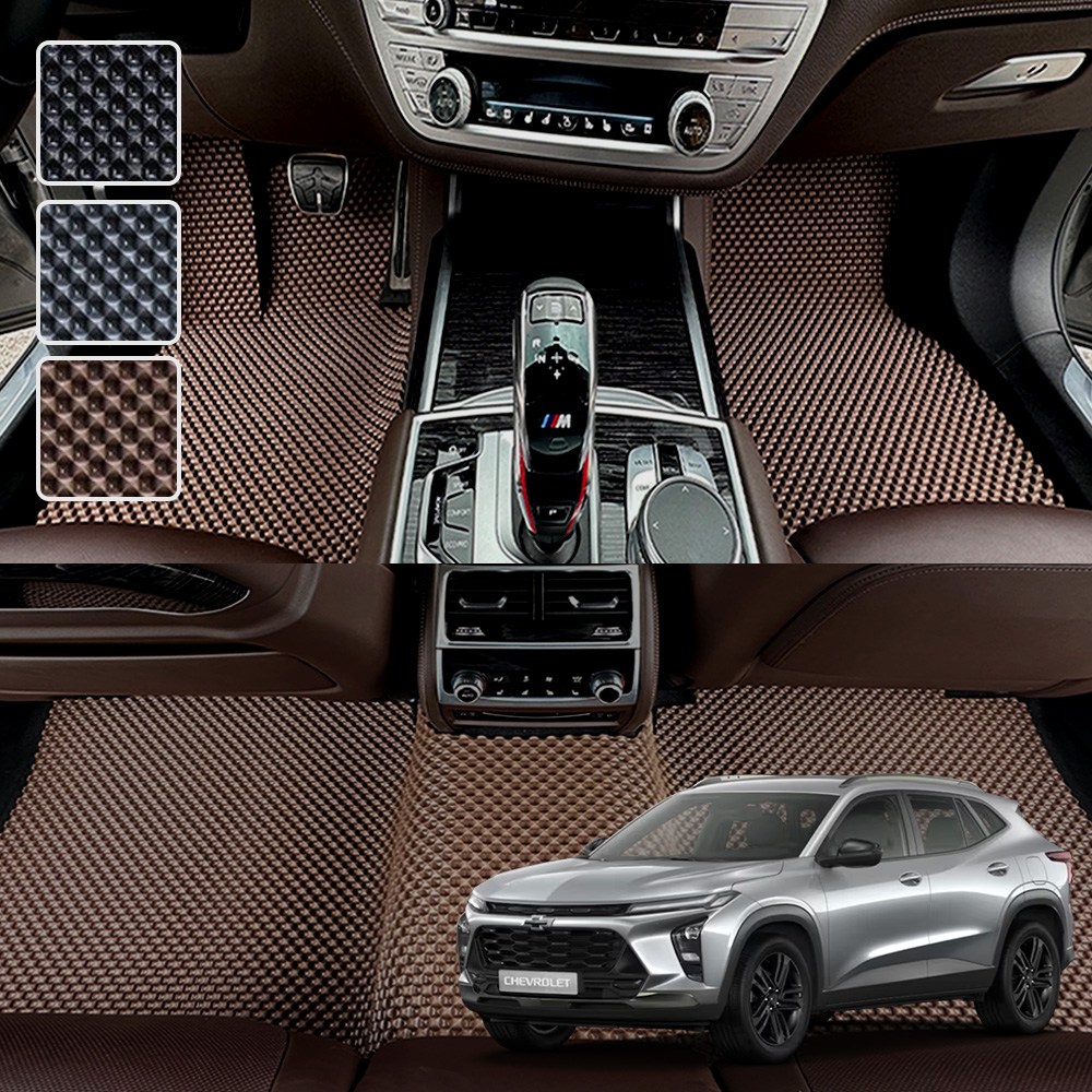 DXSOAUTO 트랙스 크로스오버 전용 3D 엠보싱 차세대 고무매트 1열2열 세트(2023년이후), 블랙, 276_2 트랙스 크로스오버 59,000원