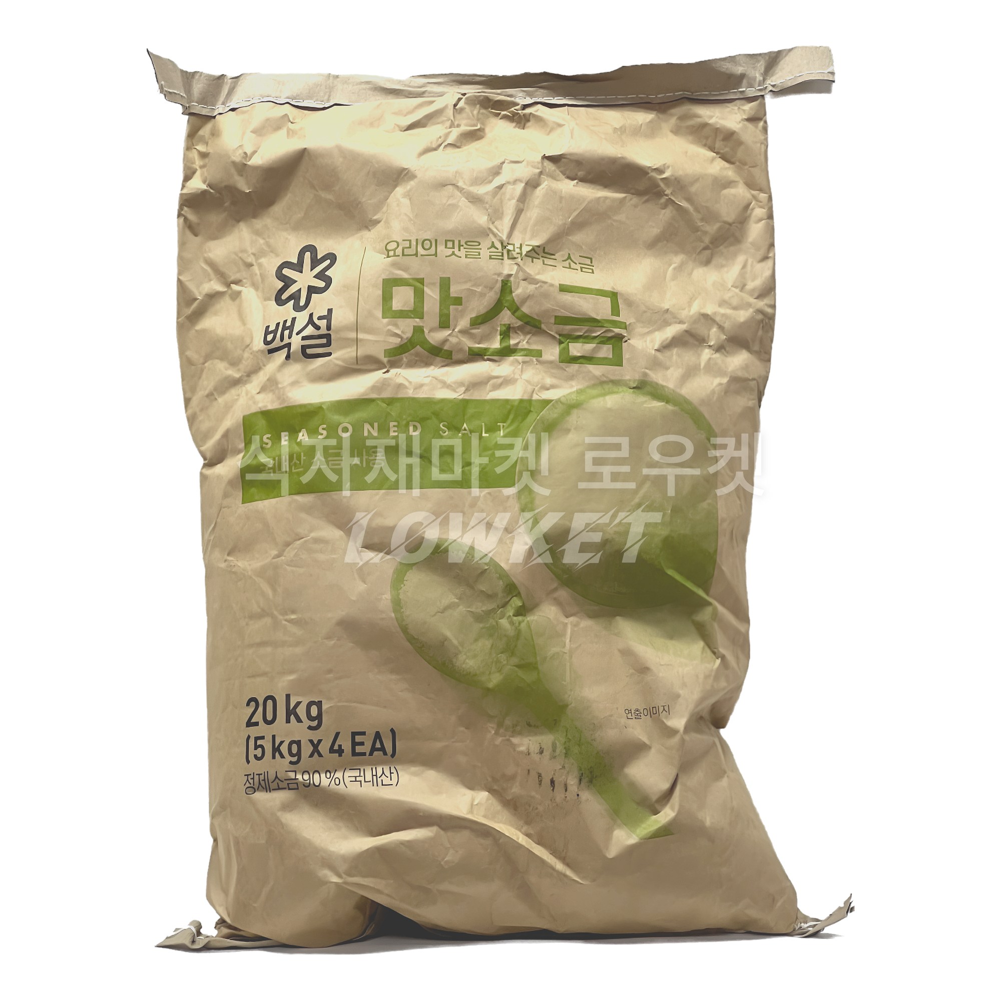 요리의 맛을 살려주는 국내산 백설 맛소금 업소용 대용량 20kg (5kg x 4개), 1개, 20kg 49,000원