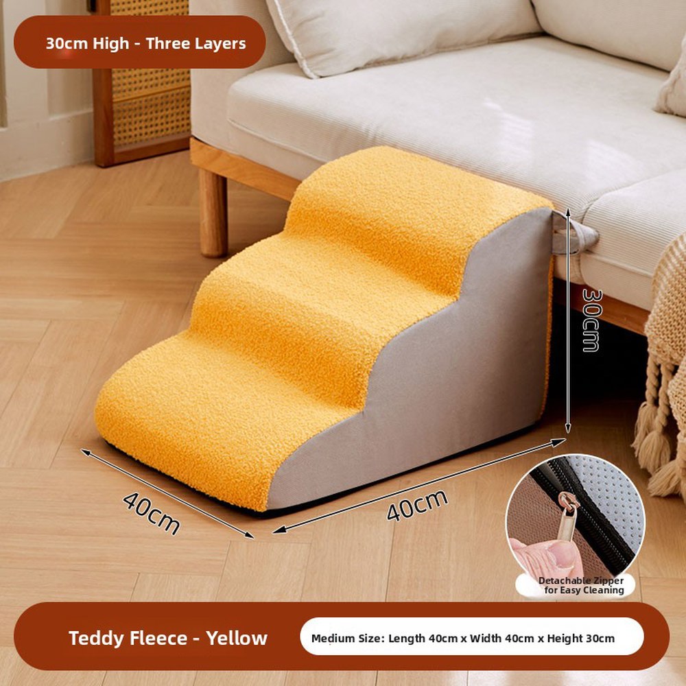 미끄럼 방지 애완동물 계단 노견 소형견용 세탁 가능 경사형 침대 옆 소파용 강아지 사다리 고양이 용품 51,200원