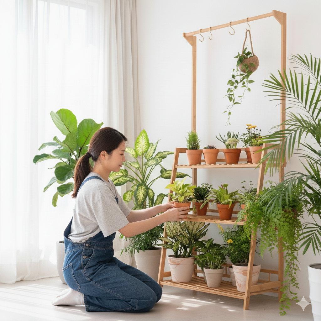 친절한마이쮸 3단 원목 화분선반 식물 거치대 진열대 정리대 74,800원