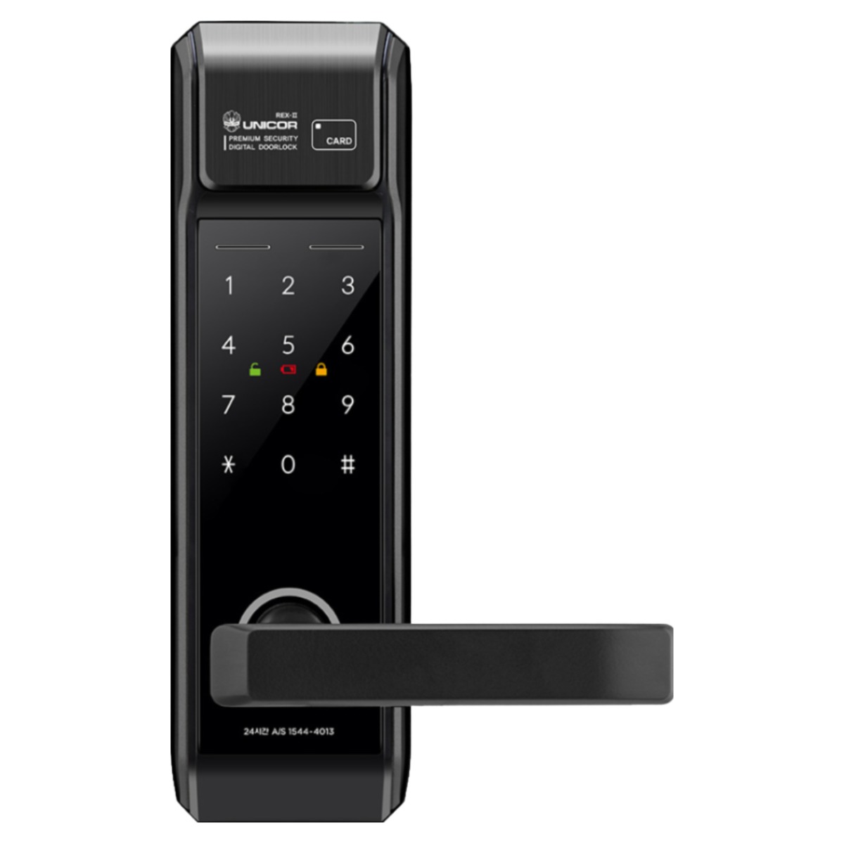 [무료설치] 유니코 렉스2 무타공 도어록 카드키4개+번호키 즉시잠김 잠김속도조절기능 이중인증(설정가능) 내/외부강제잠금 마스터번호[카드]기능 에티켓 허수기능 현관문 디지털도어락, REX-2, 방문설치 137,000원