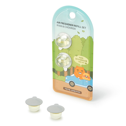카카오프렌즈 차량용방향제 송풍구형 정품 리필 2개입, 1개, 우디시트러스 8,300원