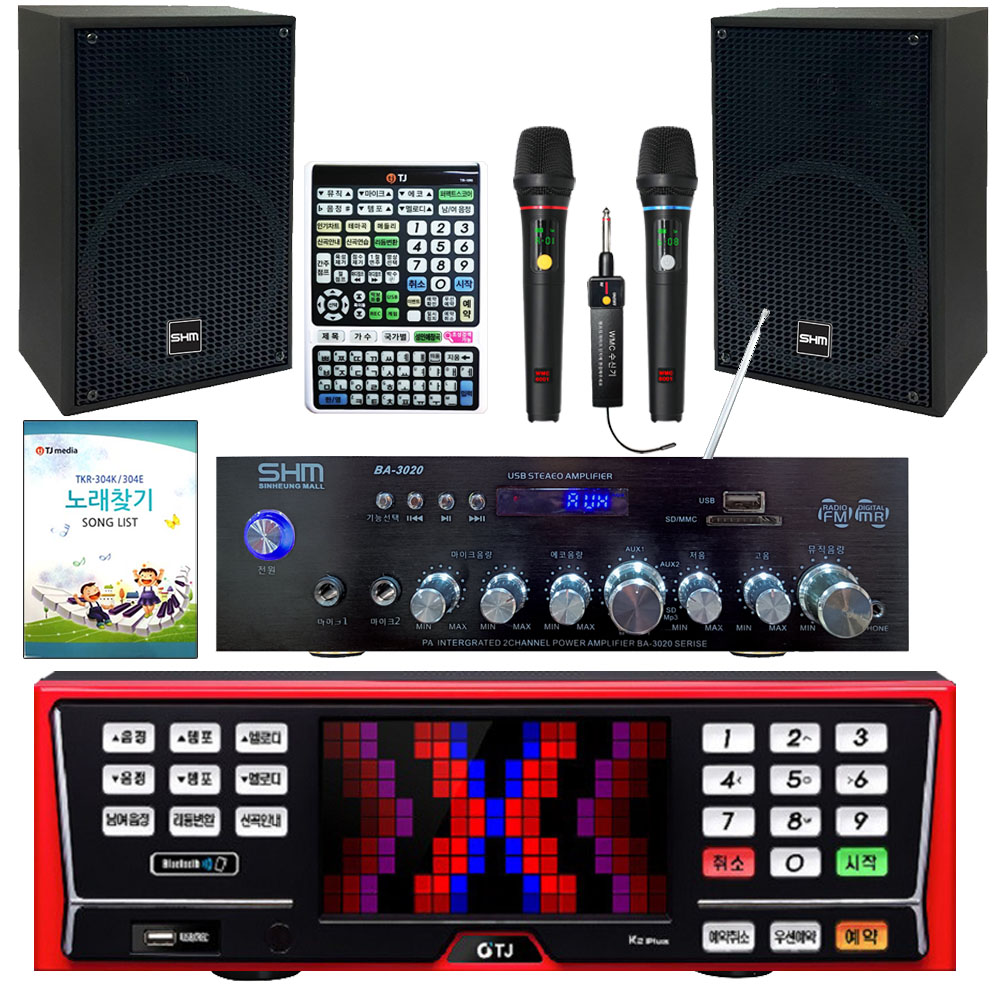 TJ미디어 K10 가정용반주기풀SET 악보표출 가수육성메들리 최신곡 6만여곡 TJ K10 가정용노래방기기 신흥몰, K2 SET/무선MIC2/리모컨 739,000원