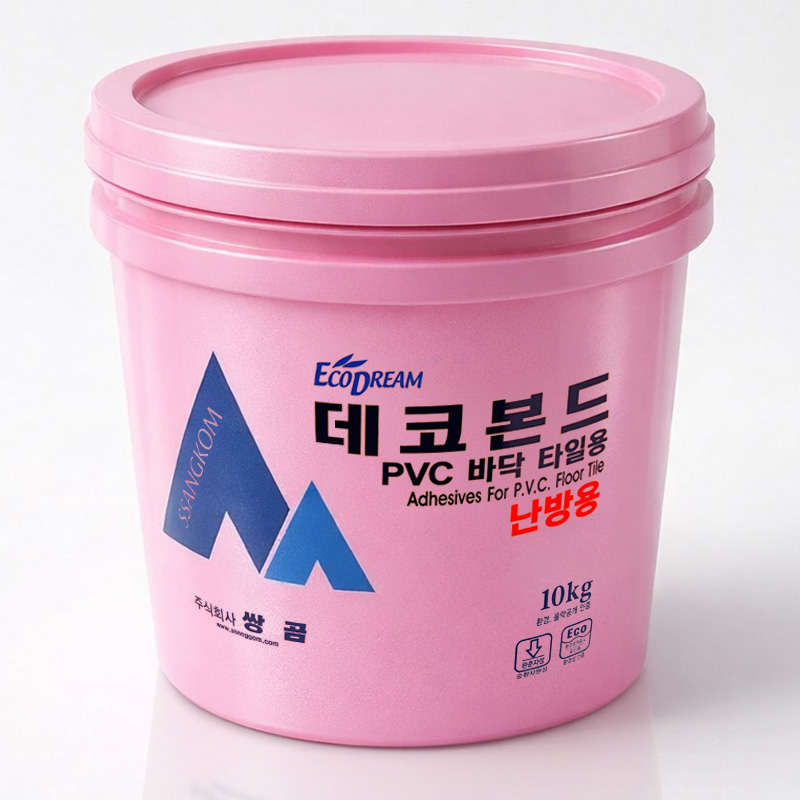 쌍곰 친환경 온돌겸용 PVC바닥접착제 데코타일본드 난방 비난방용 4kg 10kg 무료배송, 1개 32,000원