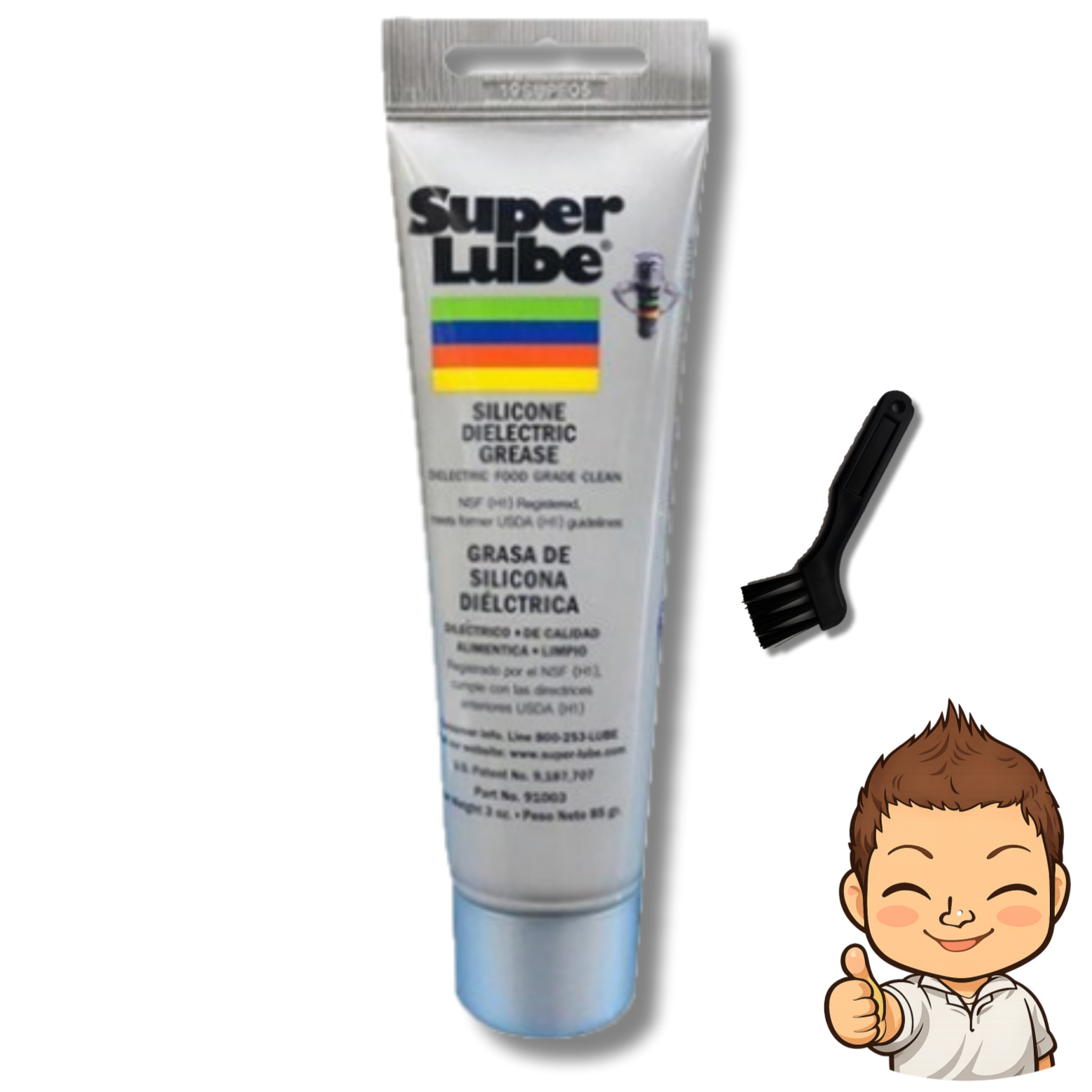 슈퍼루브 실리콘 구리스 85g 튜브형 실리콘 타입 브러쉬 세트 미국산 미제 고무 플라스틱 식품용 식용 윤활제 방청 고온 내열 14,280원