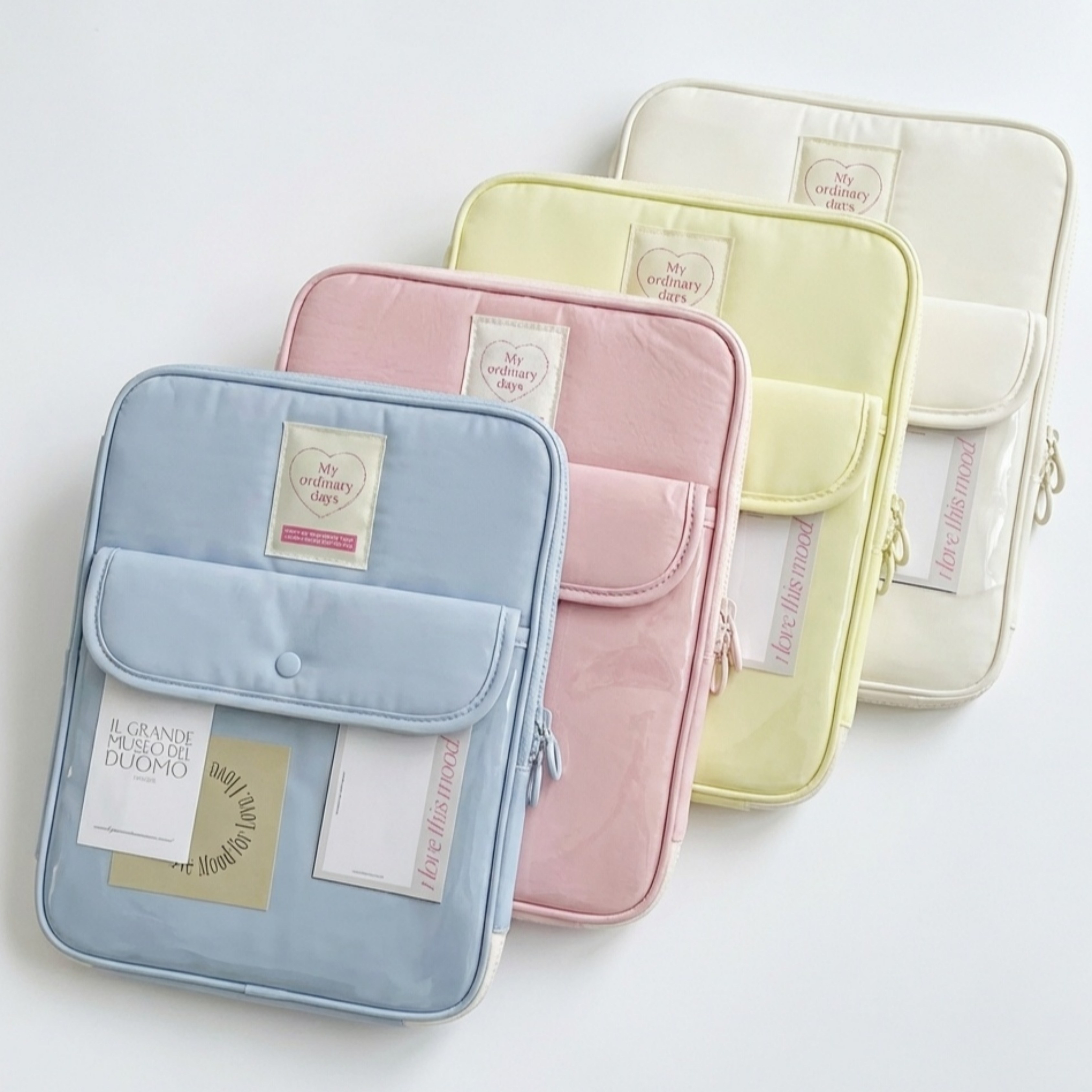 MOJINI 커스텀 태블릿파우치 예쁜 태블릿파우치 아이패드 멀티수납 갤럭시탭 보호커버 캔버스 가방, 1개 26,500원