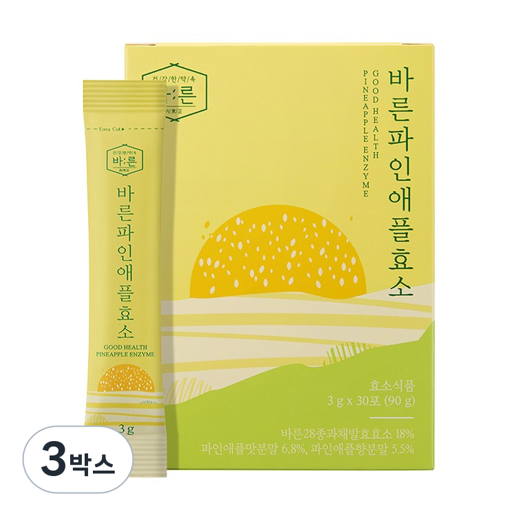바른 파인애플 효소 저분자 발효 브로멜라인, 90g, 3박스 32,910원