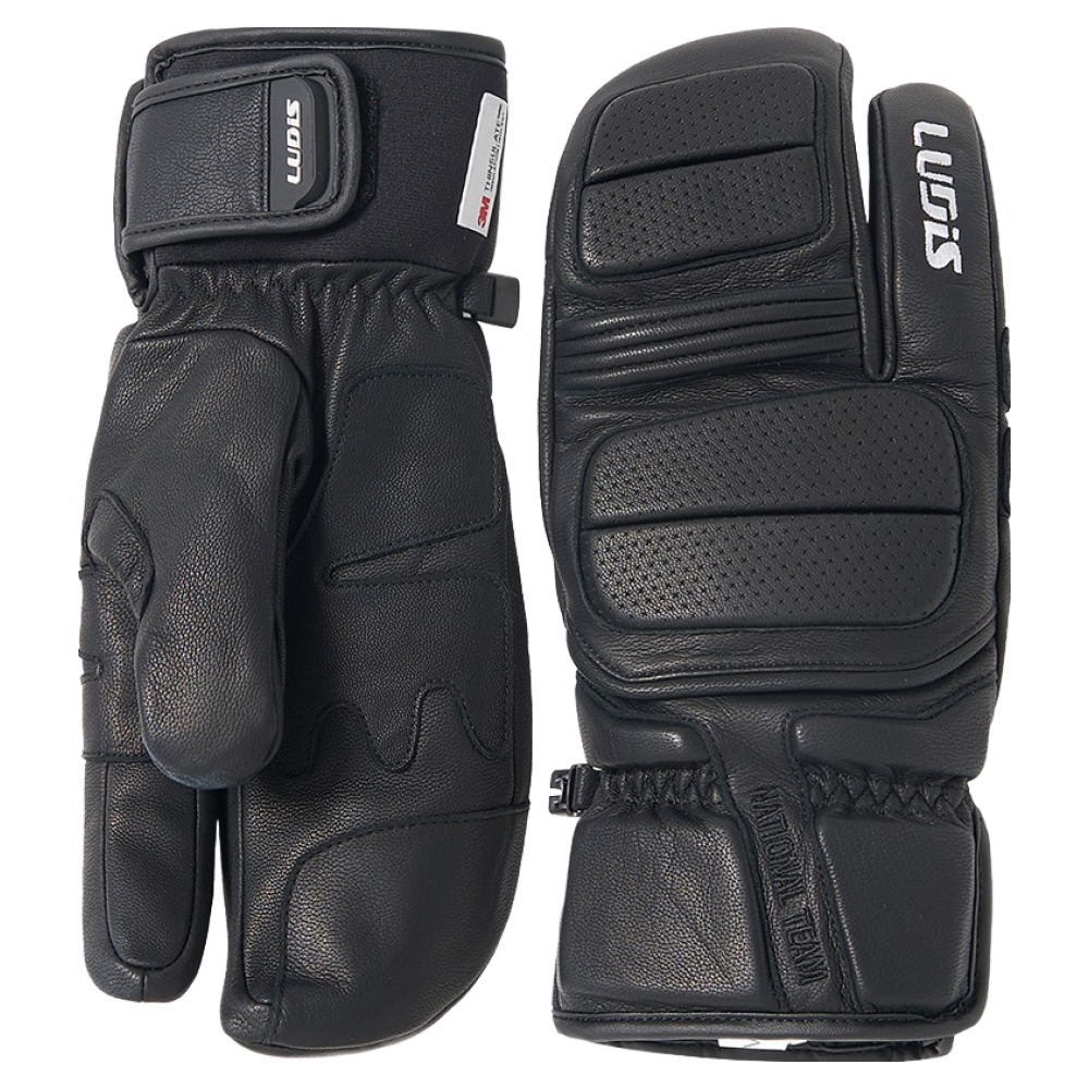 루디스 알파인 스키 보드 레이싱 삼지 방한 가죽 장갑 양손착용 세트 LUPDMG01, BLACK, 1개 135,000원