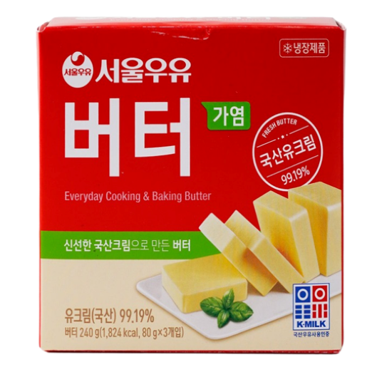 서울우유 가염 버터, 240g, 2개 19,900원