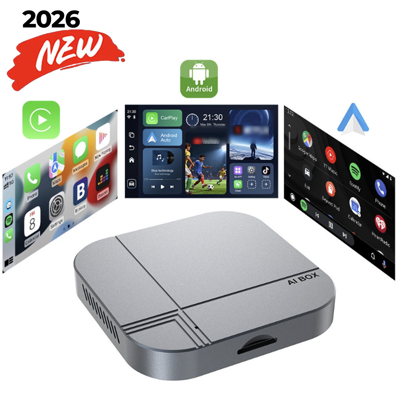 순정 네비를 안드로이드 태블릿으로 드라이비아 AI BOX 차량용 무선 카플레이 안드로이드오토 3in1넷플릭스 유튜브 OTT 자유설치 안드로이드12 T맵 완벽지원, AI BOX, 256GB, 현재가 125,000원