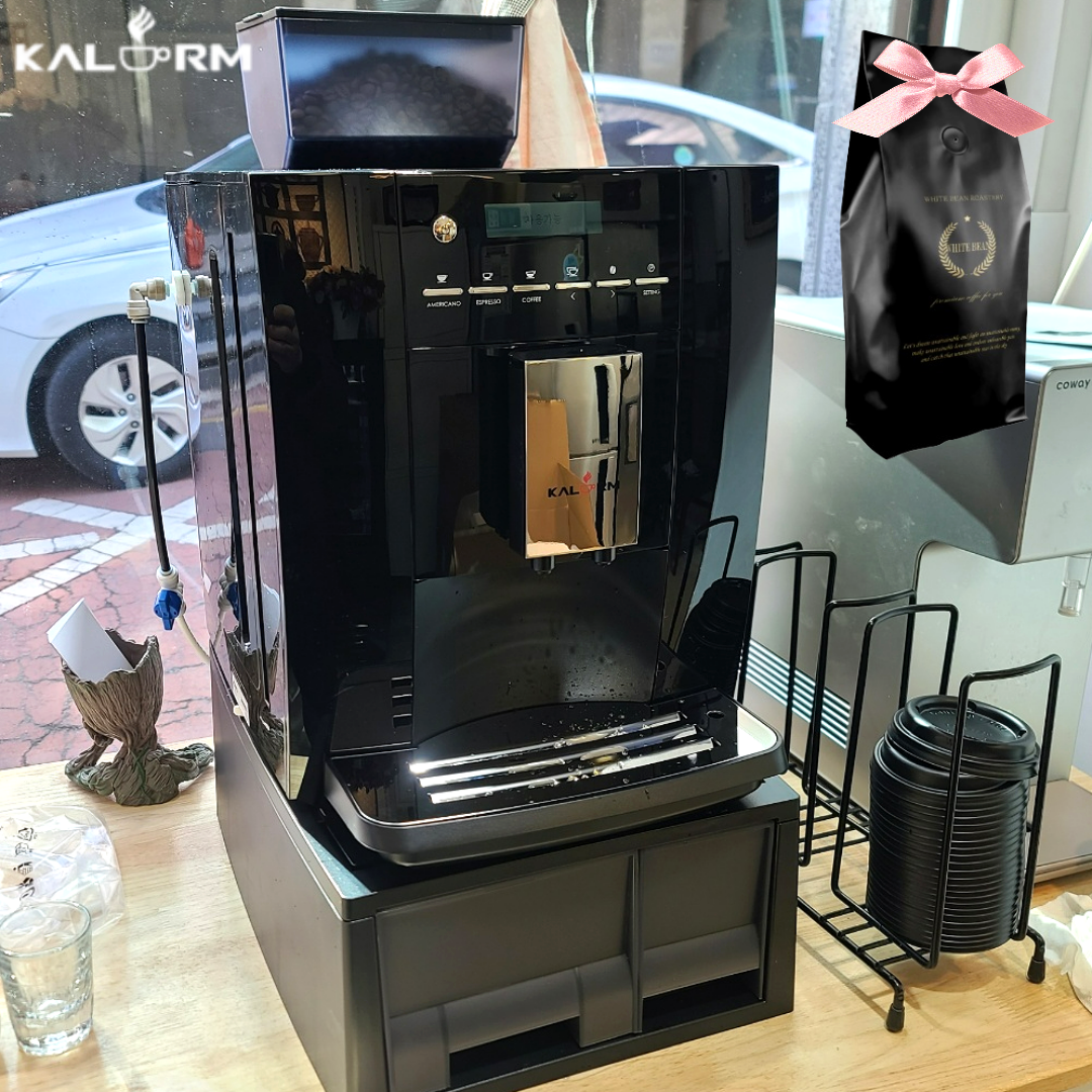 전자동커피머신기 업소용자동커피머신 원두 사무실 호텔 병원 식당 미용실 회사 칼렘 1602프로, 블랙 1,950,000원