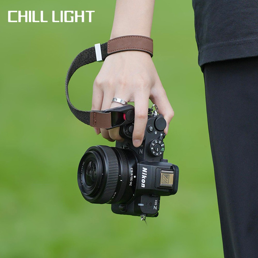 CHILL LIGHT 숄더 감압 스트랩 퀵 릴리즈 퀵 장착 플레이트 소니 캐논 후지 니콘 등 다양한 카메라 호환 크로스 스트랩 손목 밴드, 1개, 브라운 손목 밴드 15,900원