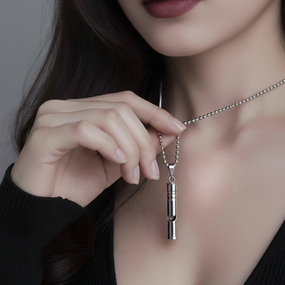 TLB 디펜스 호신용 호루라기 티타늄 목걸이 팬던트, 2개, 60cm 크롬 7,900원