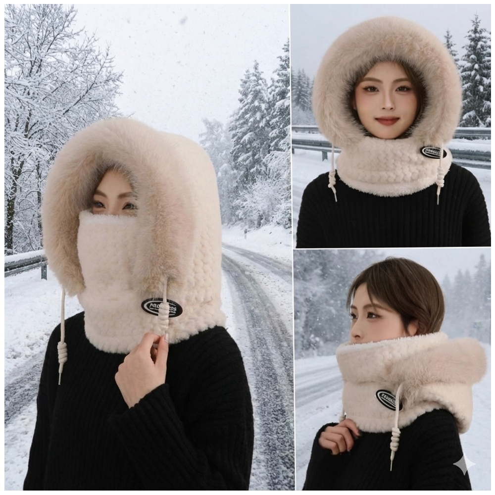 ROOICE 겨울 후드 넥워머 기모안감 마스크일체형 바라클라바 7,880원