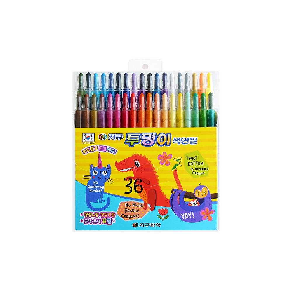 지구화학 샤프식 투명이색연필 36색 12,600원
