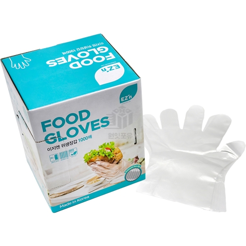 이지엔 위생장갑 푸드 글러브 비닐 장갑 대용량, 1000개, 1세트 16,480원