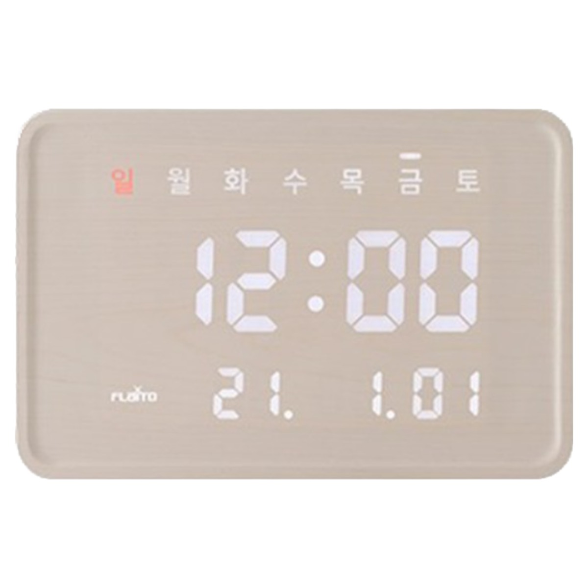 플라이토 우드 루이스 인테리어 LED 디지털 전자 벽시계 36cm 159,000원