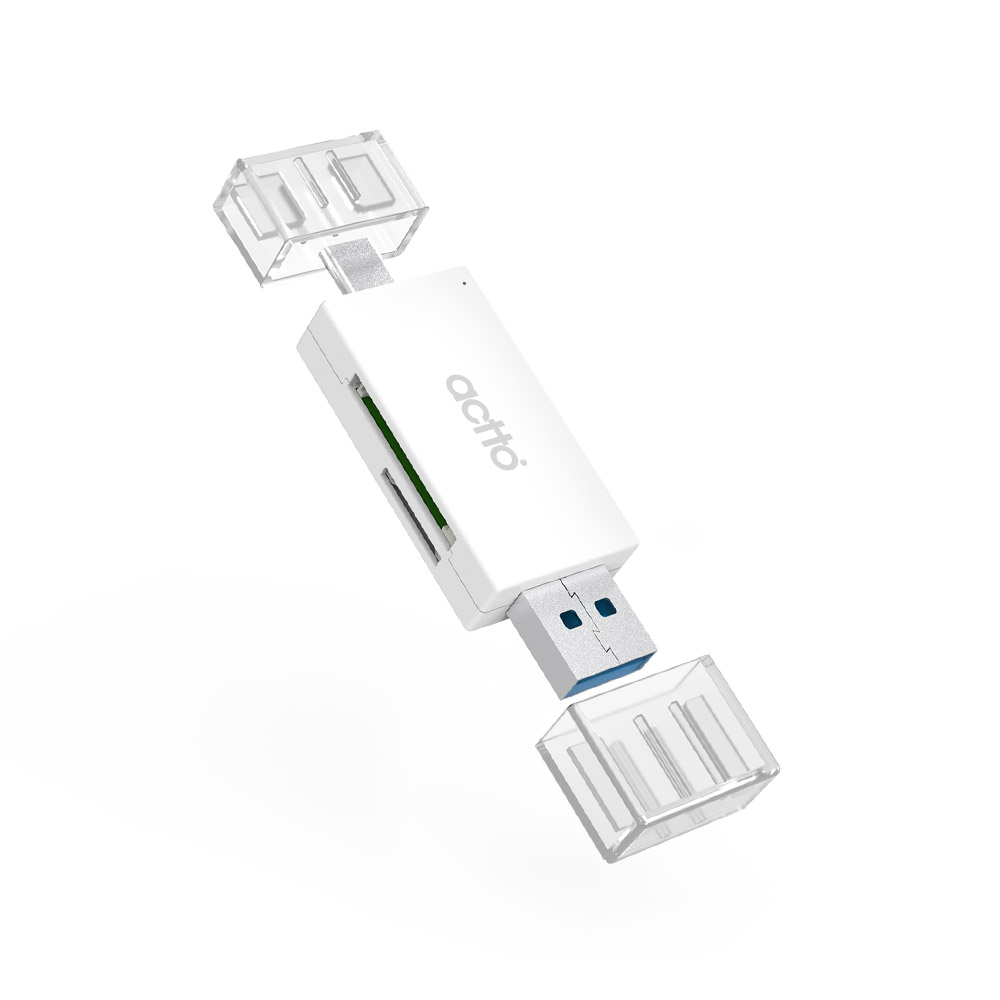 엑토 TF SD카드 USB 3.2 C타입 듀얼 OTG 멀티 카드리더기, OTG-10, 화이트, 1개 12,650원