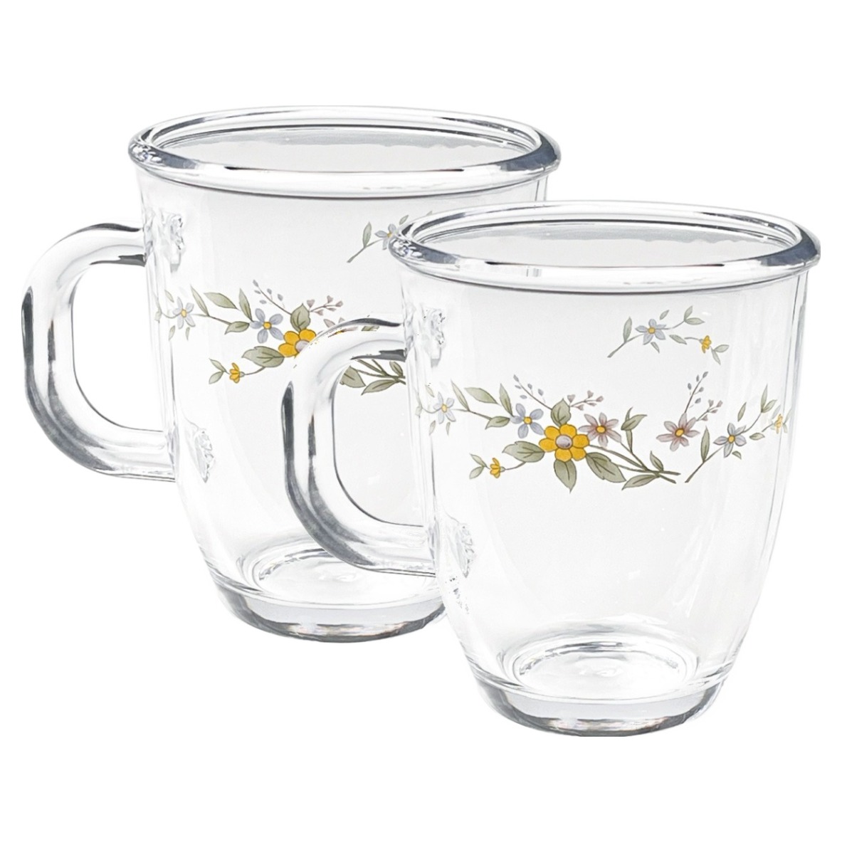 바칠레 강화유리 내열 머그컵 야생화 375ml, 혼합색상, 2개 19,410원