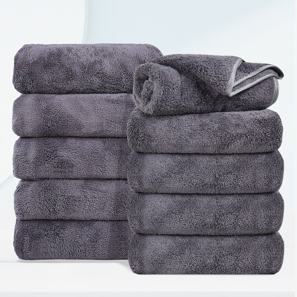 FASEN 수건 이탈리아 5성급 호텔수건 200수 코마사 타올 먼지없는수건, 그레이, 10개 34,900원