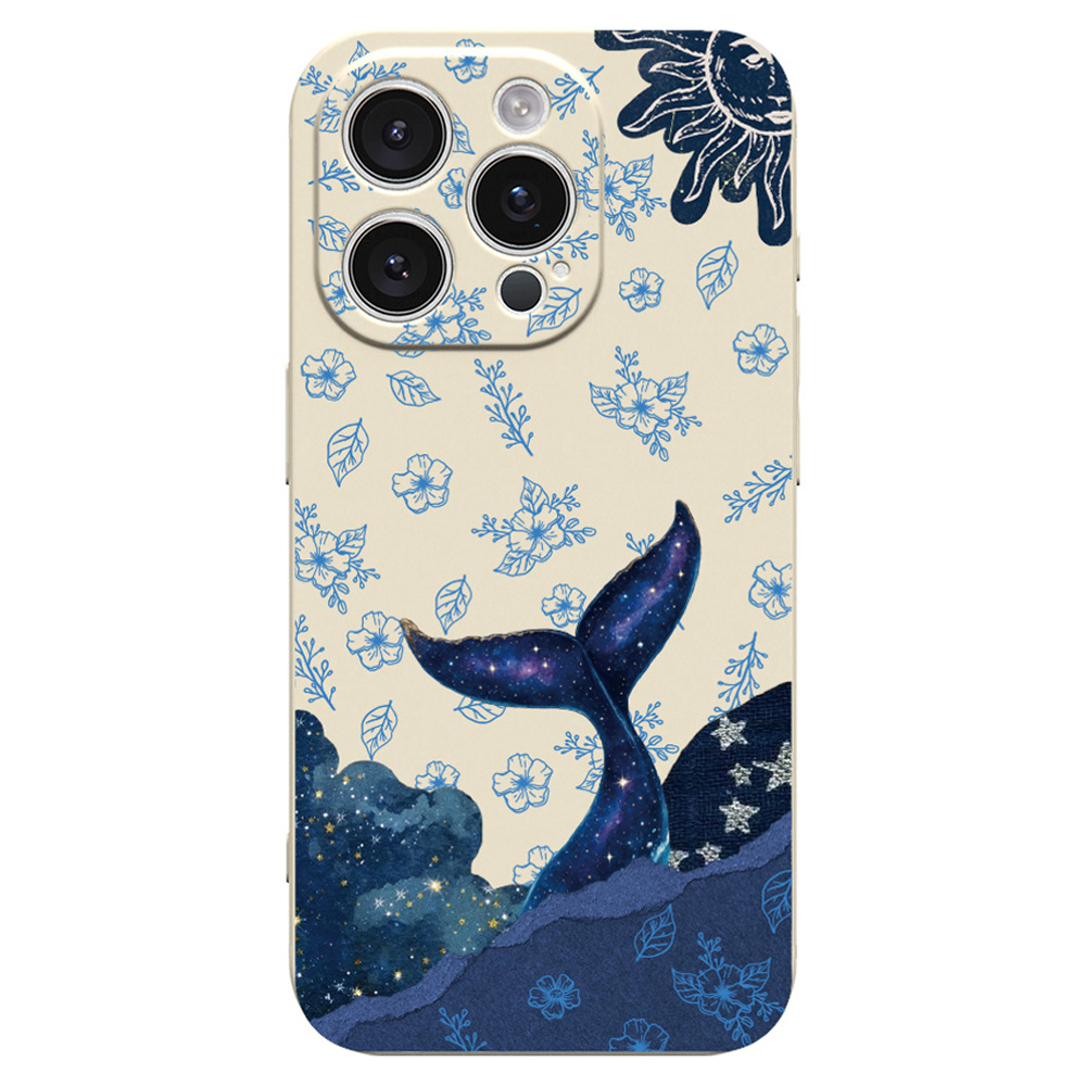 핫티몰 물결 속 고래 패턴 프린팅 베이지 휴대폰 케이스 11,310원