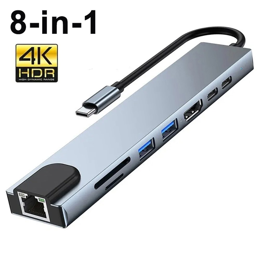 IN1 USB 허브 유형 분배기 4K 도킹 스테이션 노트북 어댑터 PD SD TF AIR M1 RJ45 HD 호환 16,900원