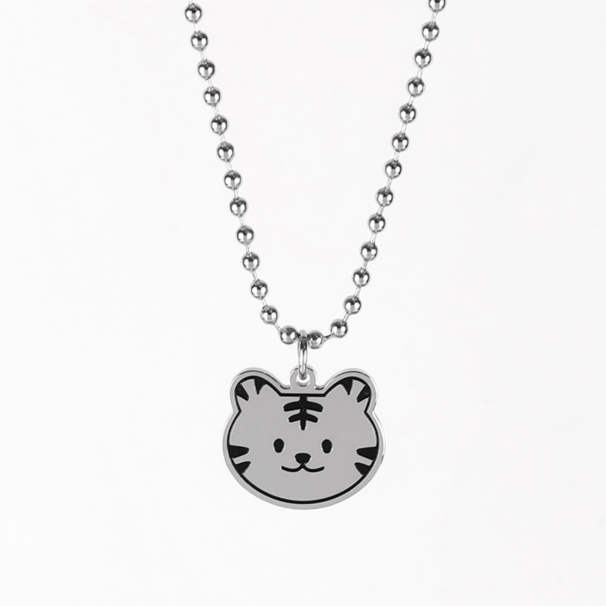 MX KIDS 써지컬스틸 미아방지 목걸이 228K 호랑이 유아동 키즈 깊은 각인 어린이 체인, 1개, 호랑이 22,800원