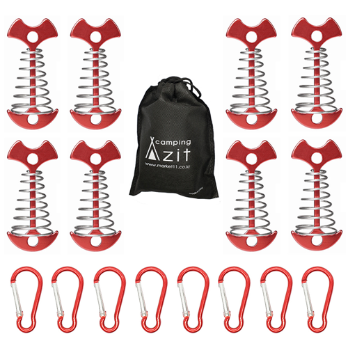 감성 캠핑 롱타입 스프링 오징어 데크팩 8P 세트, 1개 5,900원