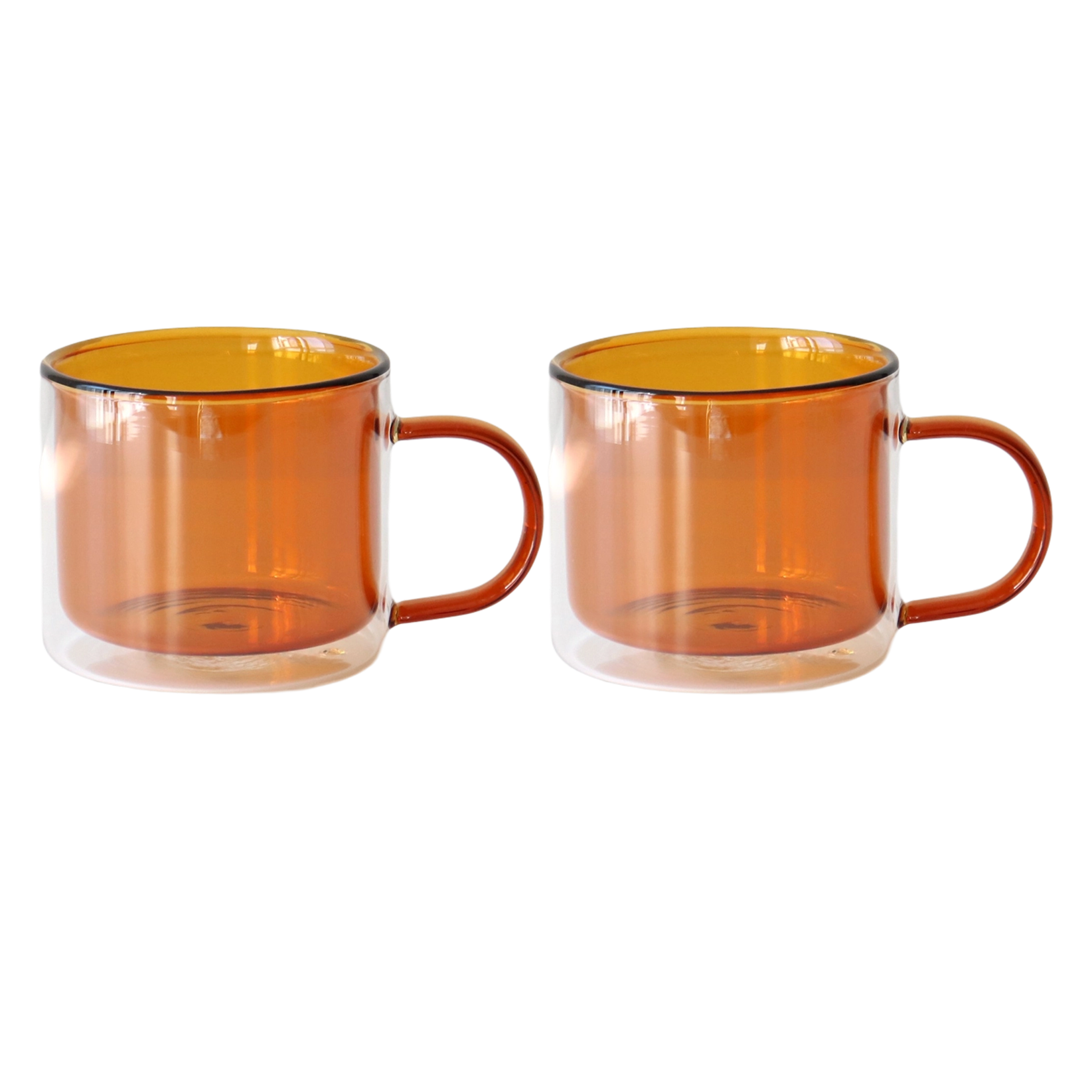 카모메키친 이리스 이중 유리 컬러 머그잔 260ml, amber, 2개 12,800원