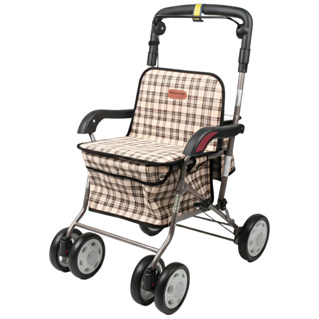 진산메디칼 다용도 노인 보행 보조차 브라운체크 104,000원