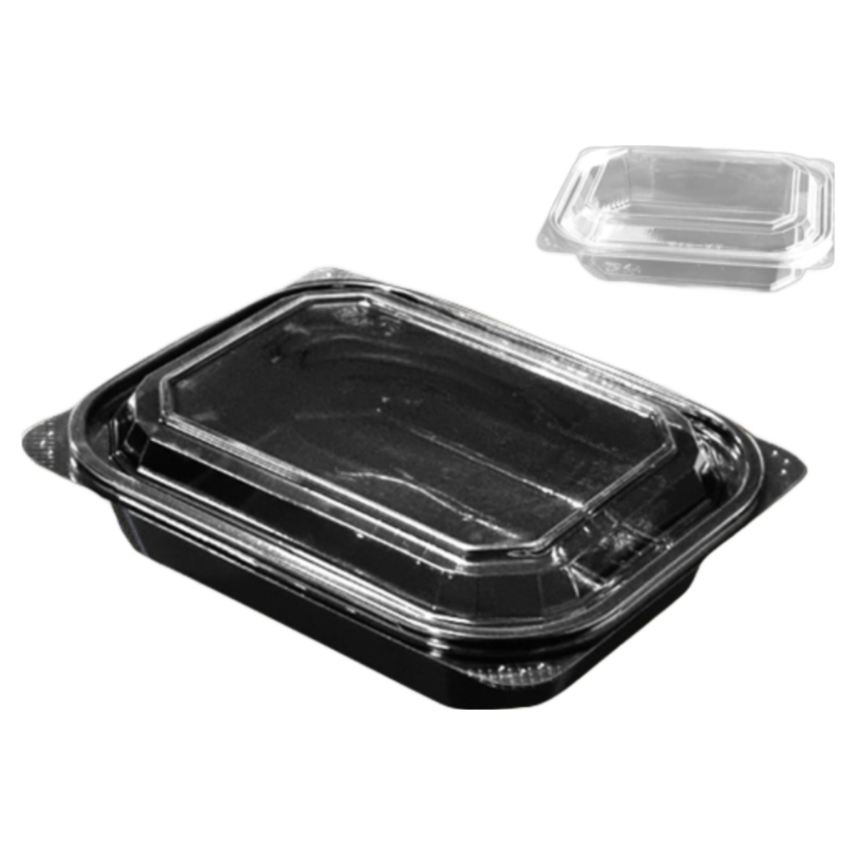 TY212 반찬 샐러드 용기(210x160xH45mm) / 검정 400set, 8개, 50세트 90,800원