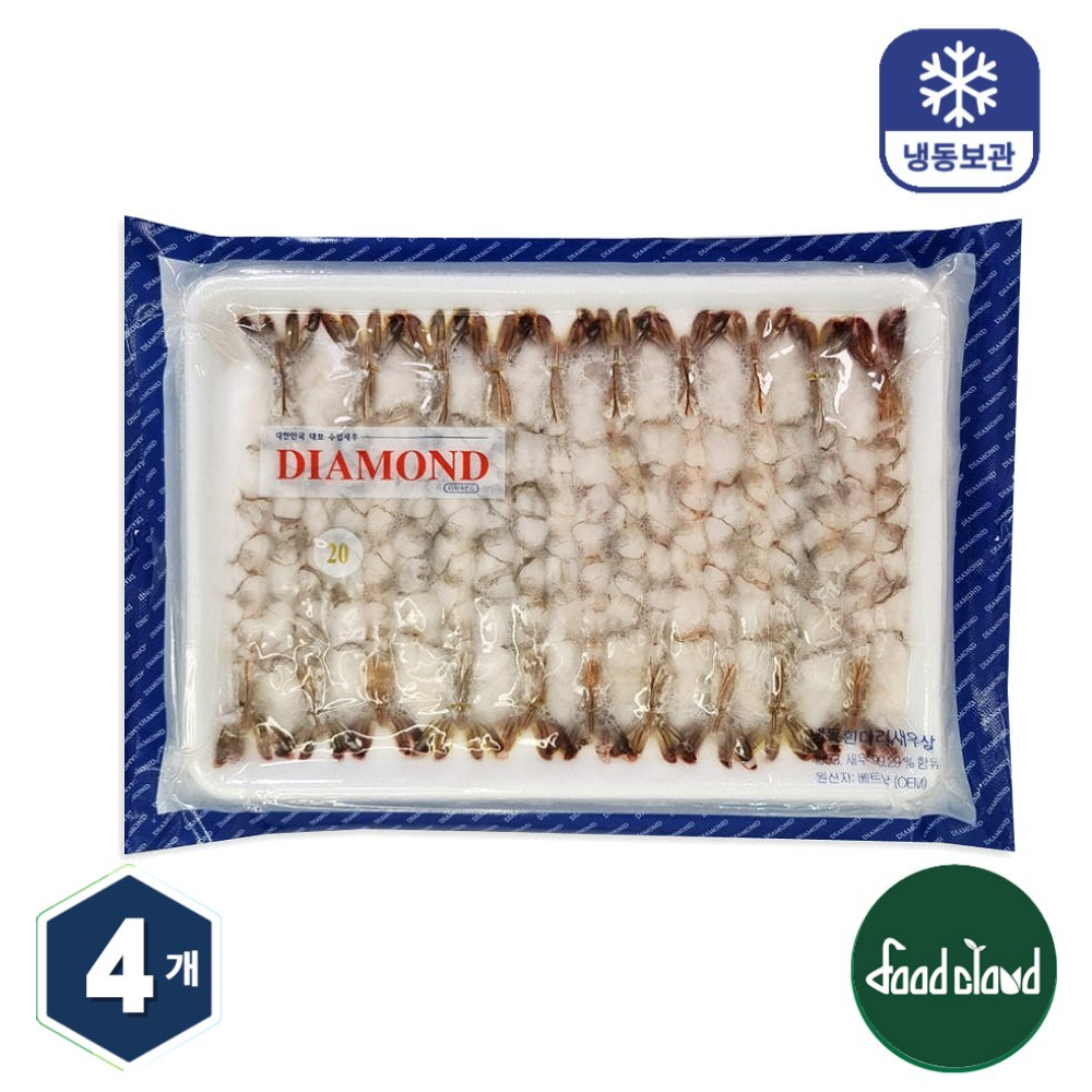 다이아몬드 흰다리새우살 노바시 20미, 4개, 450g 54,000원