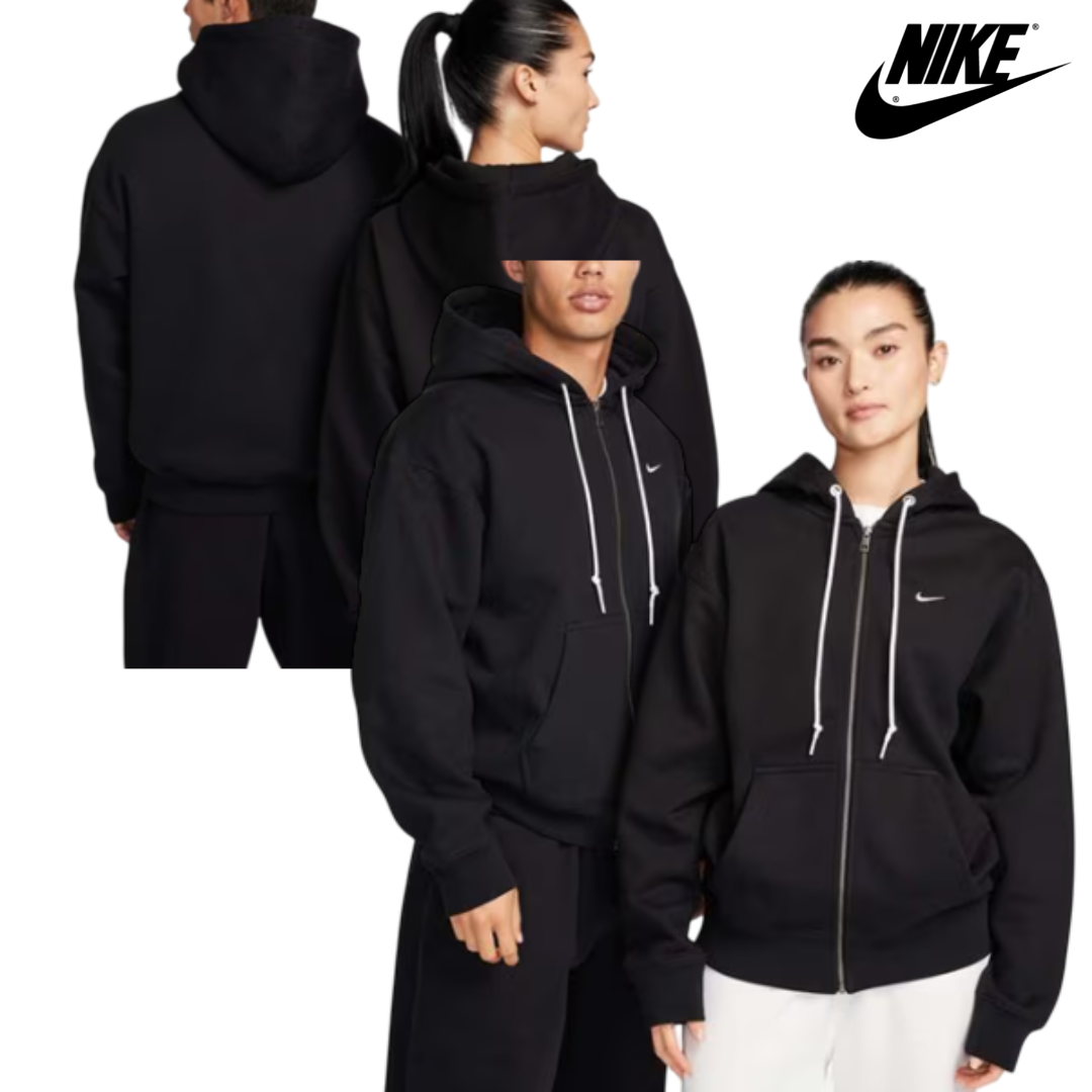 [백화점발송]나이키 솔로 스우시 풀집후디 오버핏 후드집업 블랙 VU012110 남여공용 남성용 간절기 데일리 기본 후드집업 125,000원