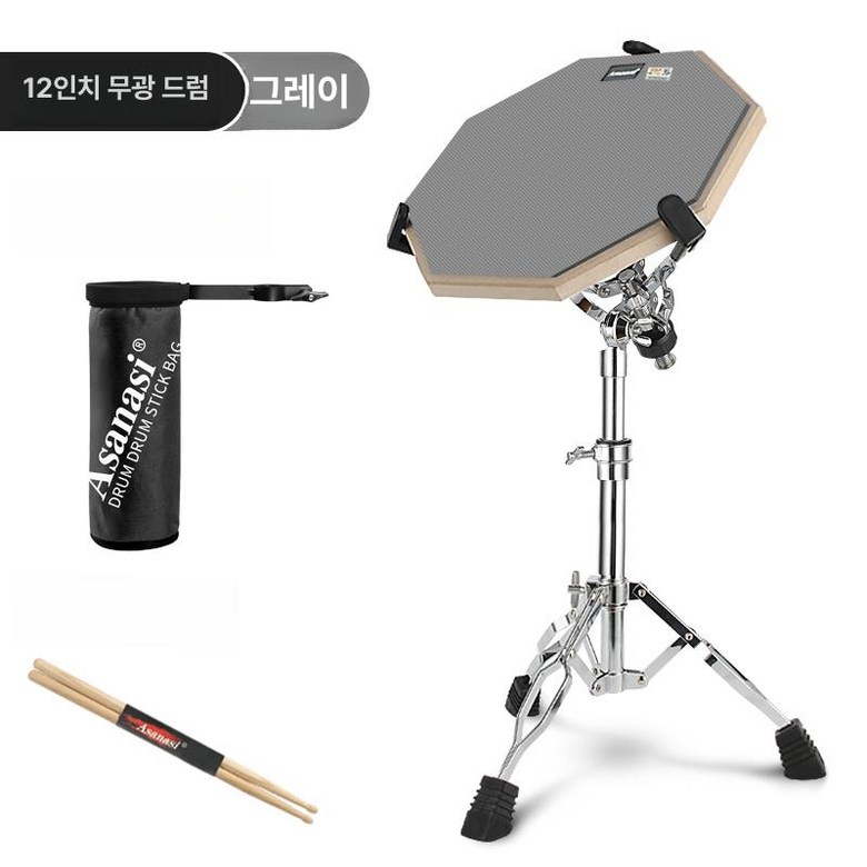 드럼패드 연습용 인치 입문용 스탠드 서브 초보 세트 초보자용 저소음 포함 스틱 연습기 50,400원