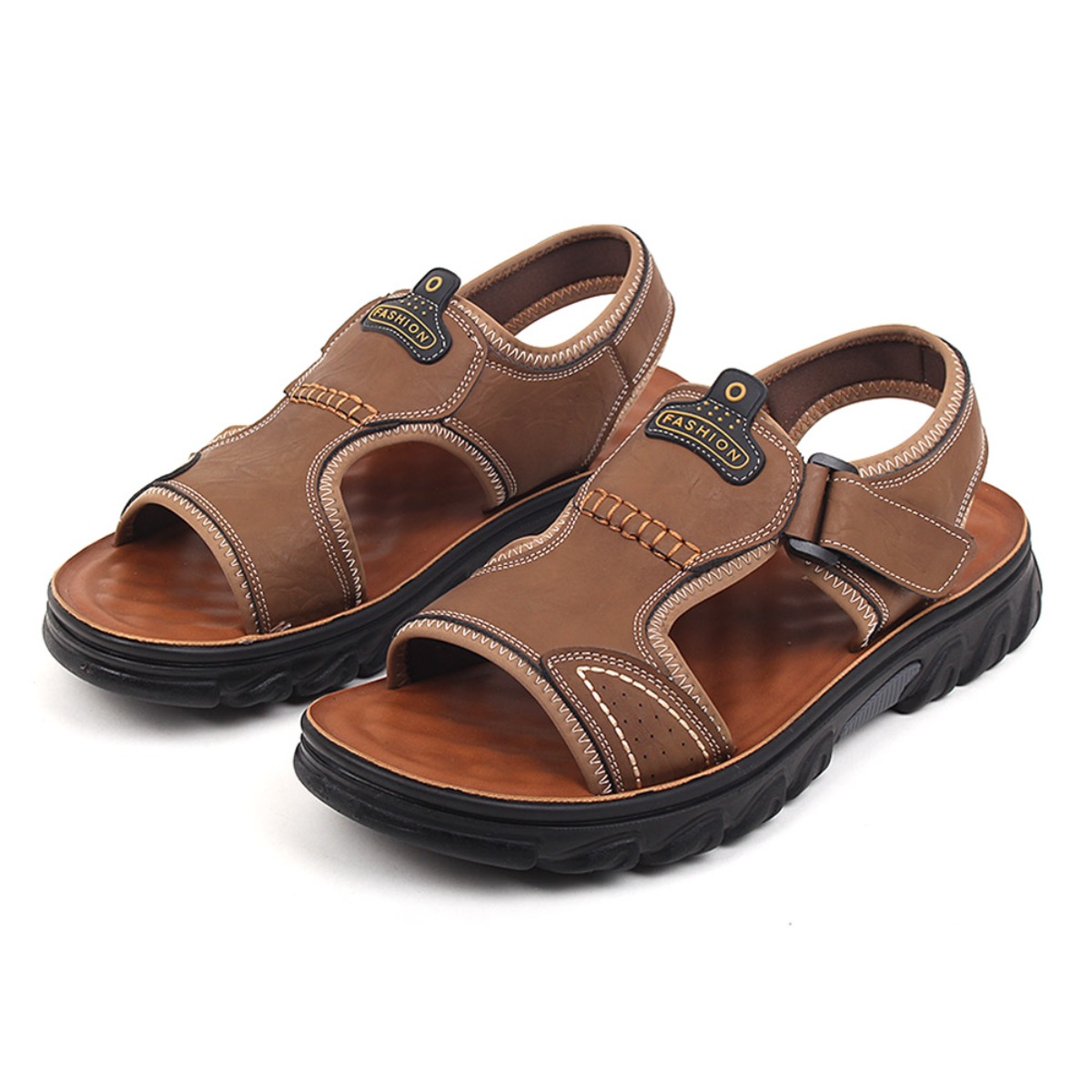 [고급인솔증정] 에버라스트 남성 벨크로 샌들 푹신한 쿠션 발편한 샌달 키높이 경량 논슬립 신발 E카카슈 39,800원