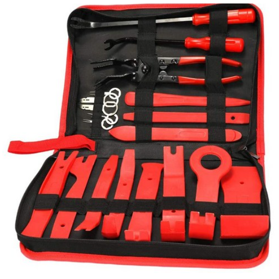 차량용 리무버 20종세트 오디오 수리 내외장제 탈거 플라이어 펜치 플라스틱 헤라 강철 리무버 도어 판넬 탈거 트림 클립 패스너 제거 리벳 헤드라이트 내장재 고정핀, 1세트 19,160원