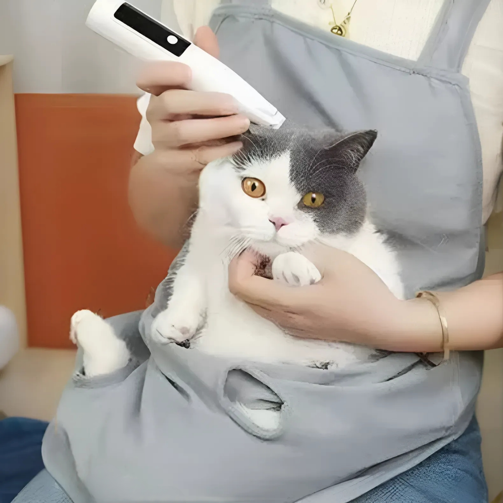 허그마이펫 고양이 미용 발톱깍이 앞치마, 1개, 소프트형 13,800원