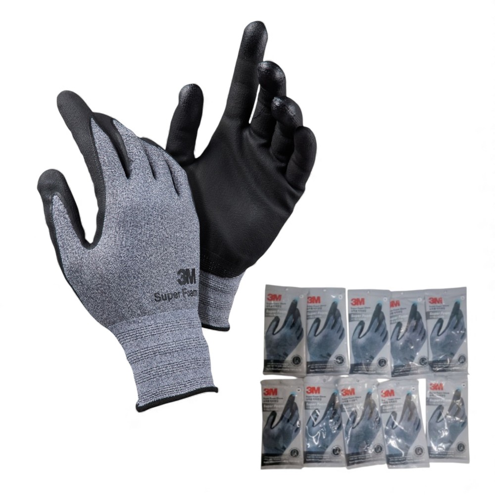 3M 코팅장갑 10켤레 슈퍼폼 터치장갑 NBR 밀착 작업용 섬세함 미끄럼방지 43,600원