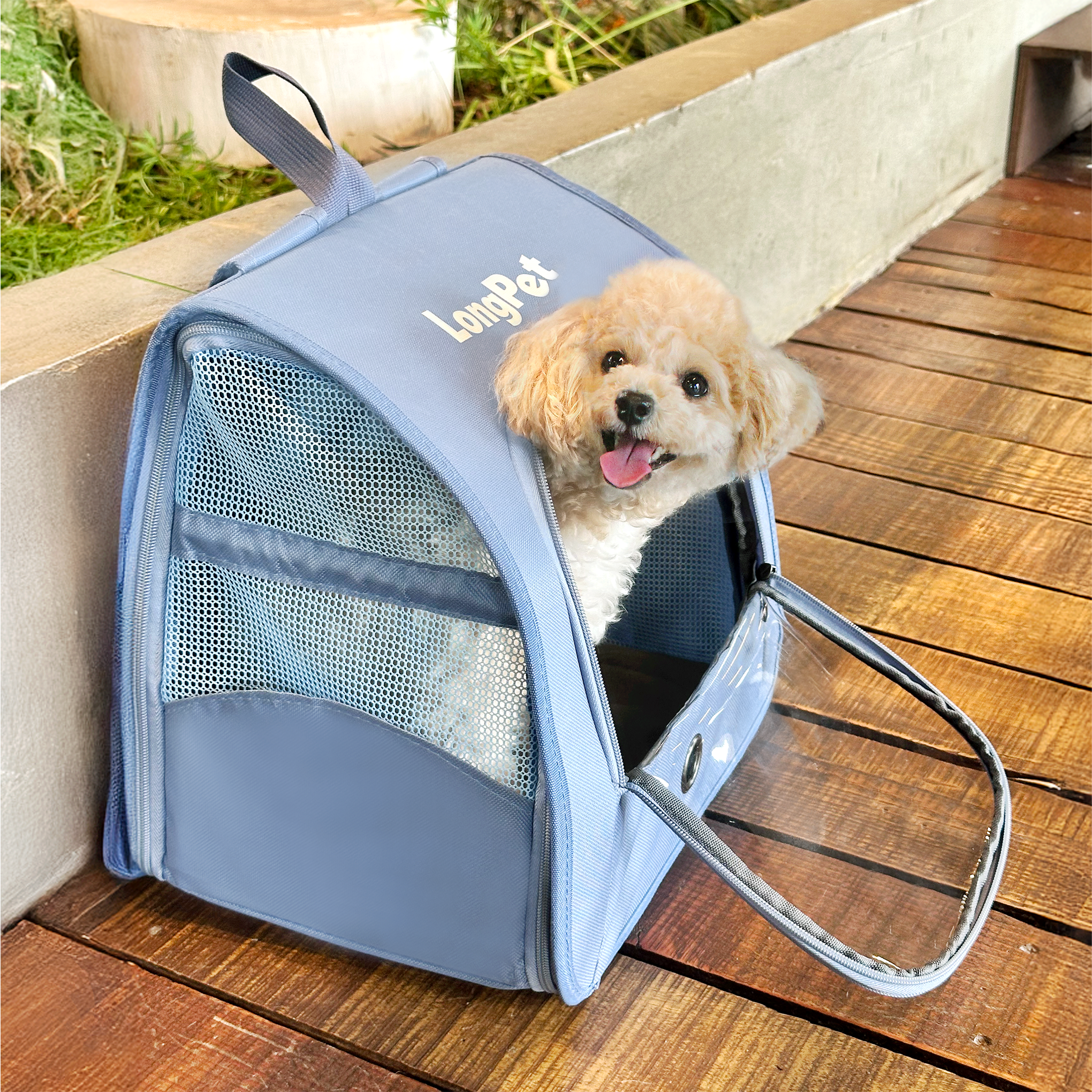 롱펫 강아지 고양이 소형 백팩 투명창 이동가방 9,900원